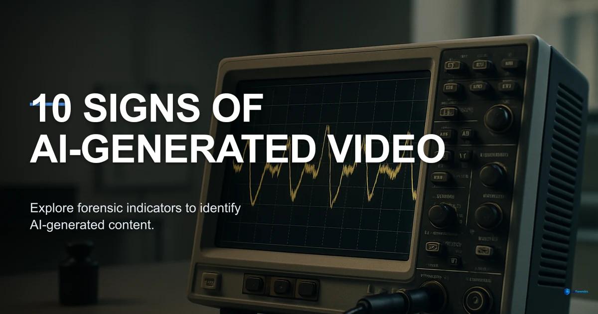 10 Signs a Video Might Be AI Generated