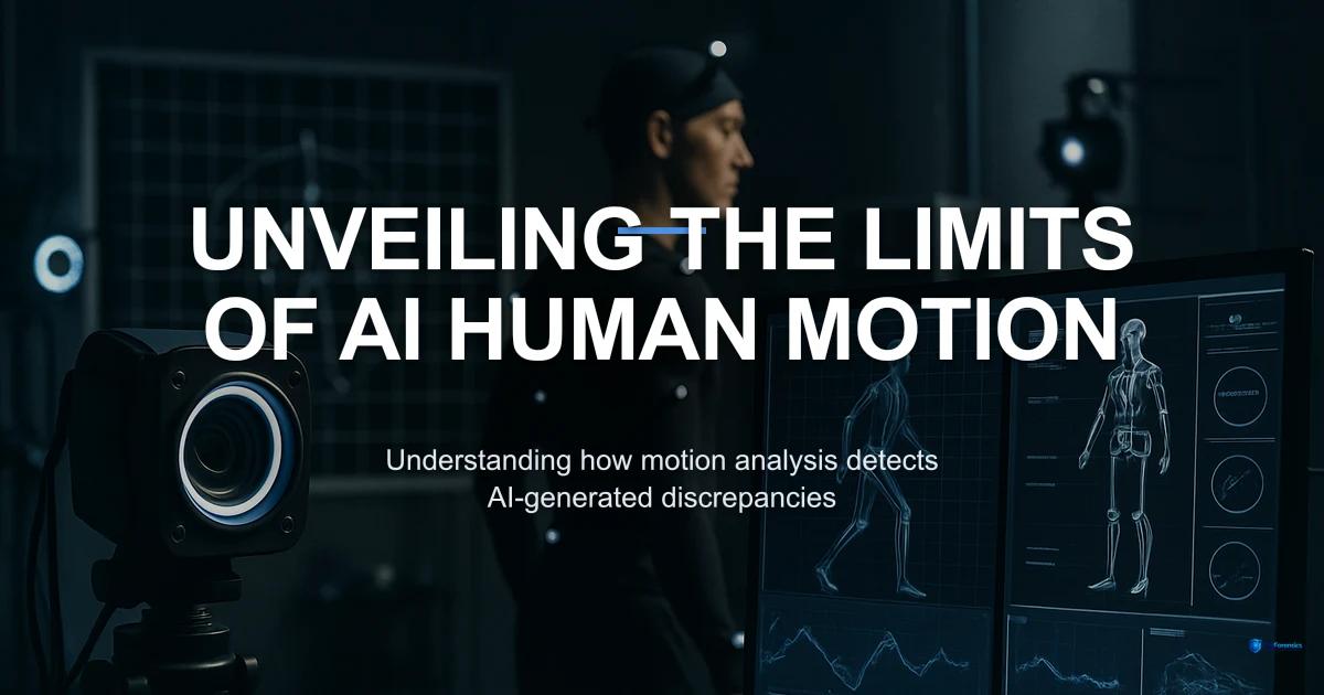 How Motion Analysis Detects AI Generated Humans